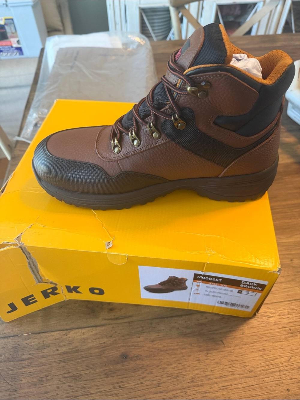 Steel Toe work boots.